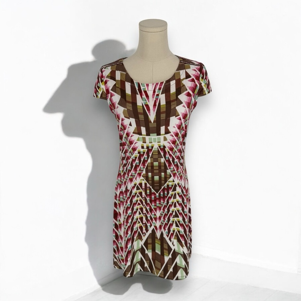 Y2K Custo Barcelona Geometric Printed Sleeveless Mini Dress, Size 1 (Small) VTG